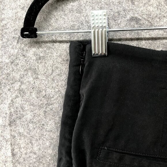 Anthropologie High Rise Tapered Pants Womens S Black Buckle Front Relaxed Modal - Picture 5 of 10